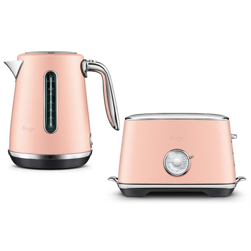 Sage Appliances Luxe Soft Top Kettle & Toast Select 2-Slice Toaster Set - Rosewater Meringue