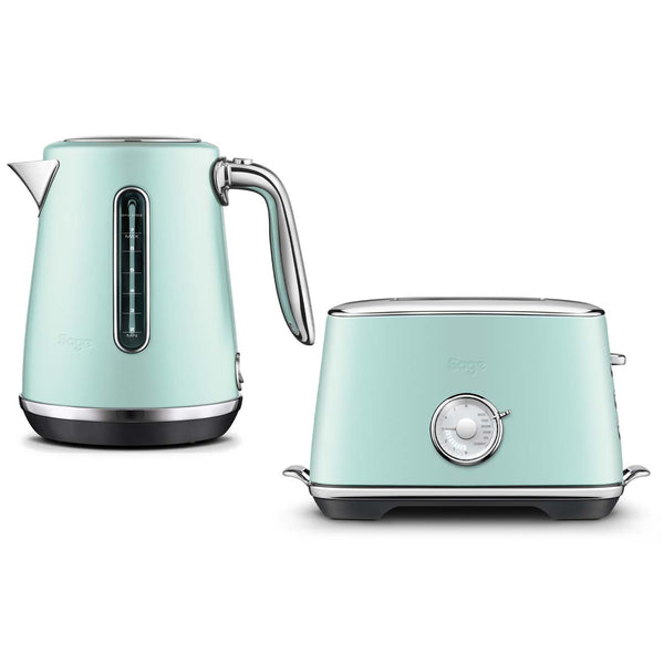 Sage Appliances Luxe Soft Top Kettle & Toast Select 2-Slice Toaster Set - Mint Frosting