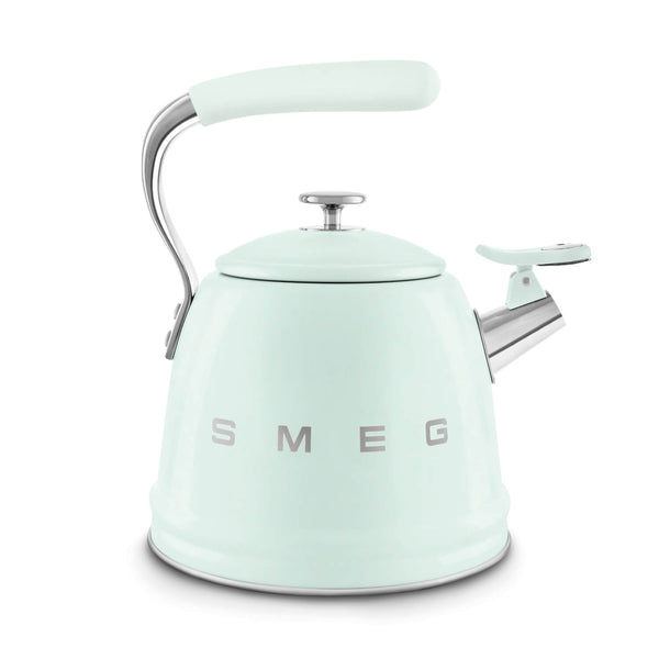 Smeg 50's Retro Style WKF01 Whistling Stove Top Kettle - Pastel Green