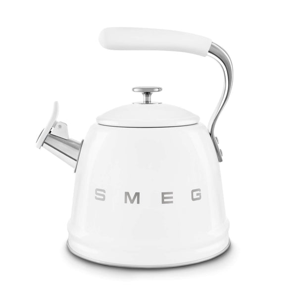 Smeg 50's Retro Style WKF01 Whistling Stove Top Kettle - White