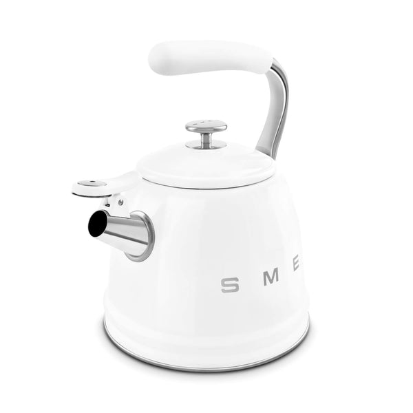 Smeg 50's Retro Style WKF01 Whistling Stove Top Kettle - White