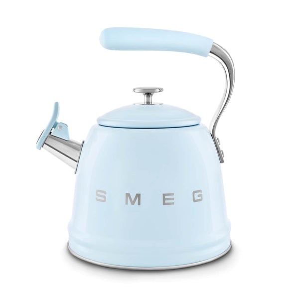 Smeg 50's Retro Style WKF01 Whistling Stove Top Kettle - Pastel Blue