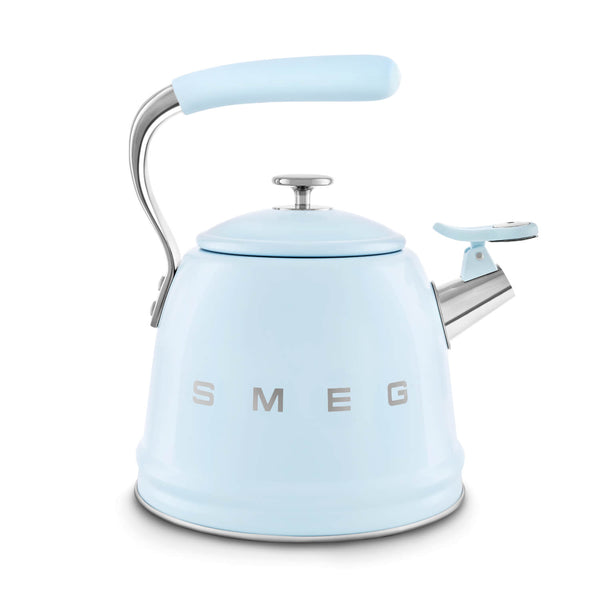 Smeg 50's Retro Style WKF01 Whistling Stove Top Kettle - Pastel Blue