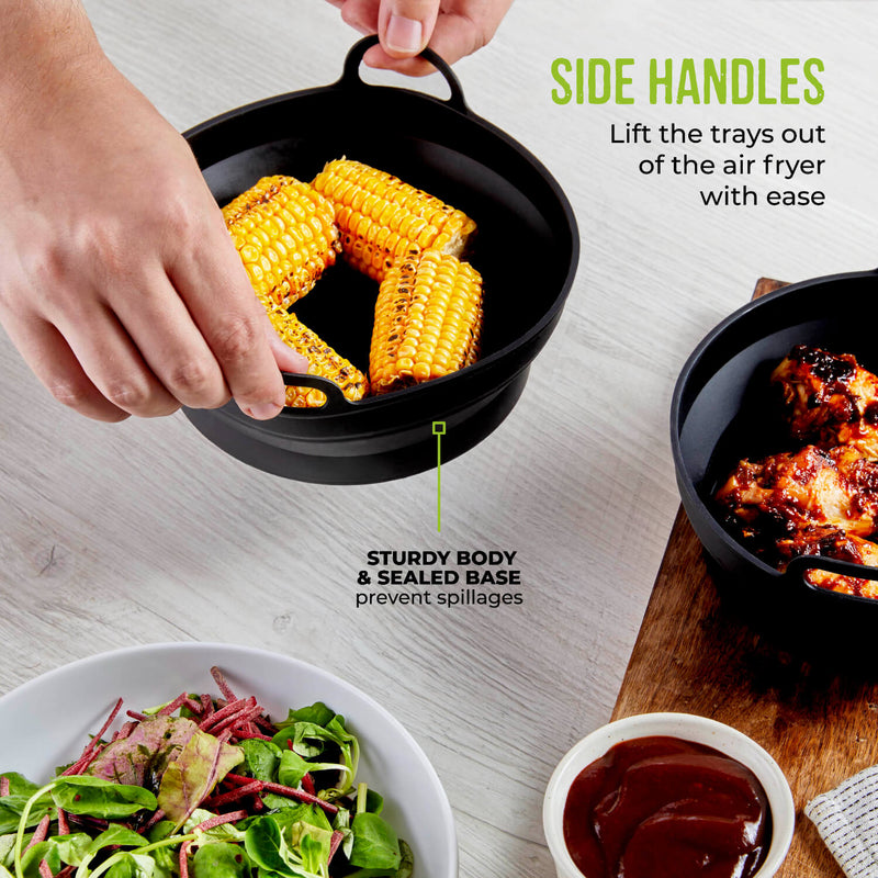 Tower Air Fryer Round Foldable Trays - Pack of 2