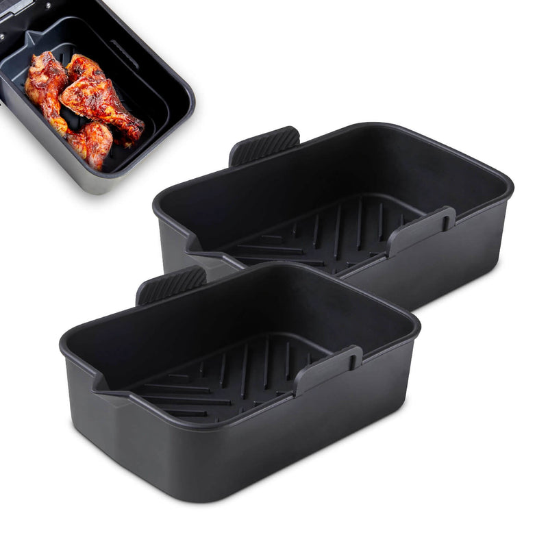 Tower Air Fryer Rectangular Solid Trays - Pack of 2