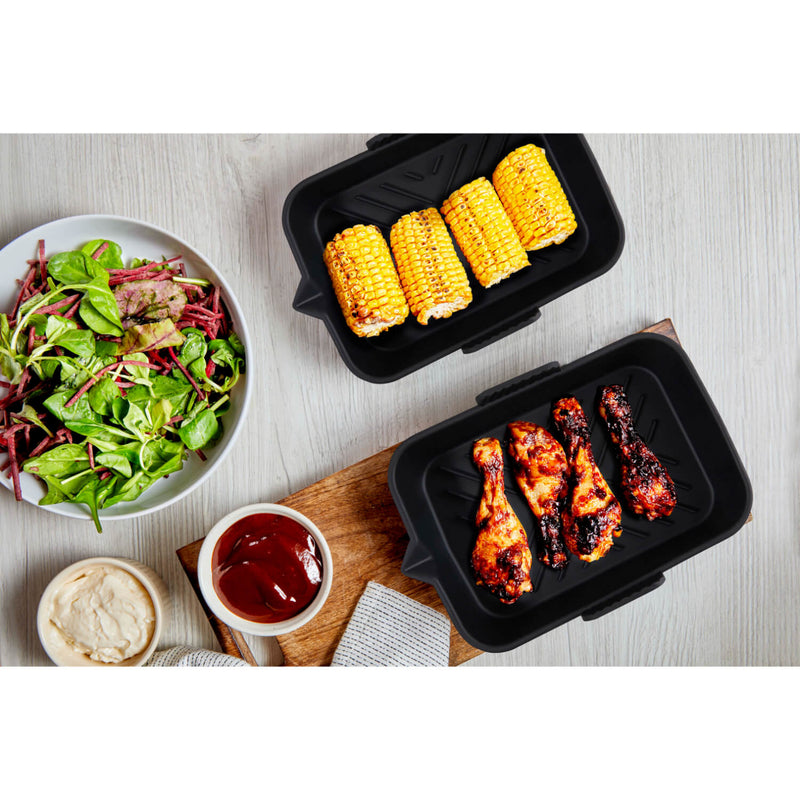 Tower Air Fryer Rectangular Solid Trays - Pack of 2