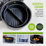 Tower Air Fryer Round Solid Tray with Divider