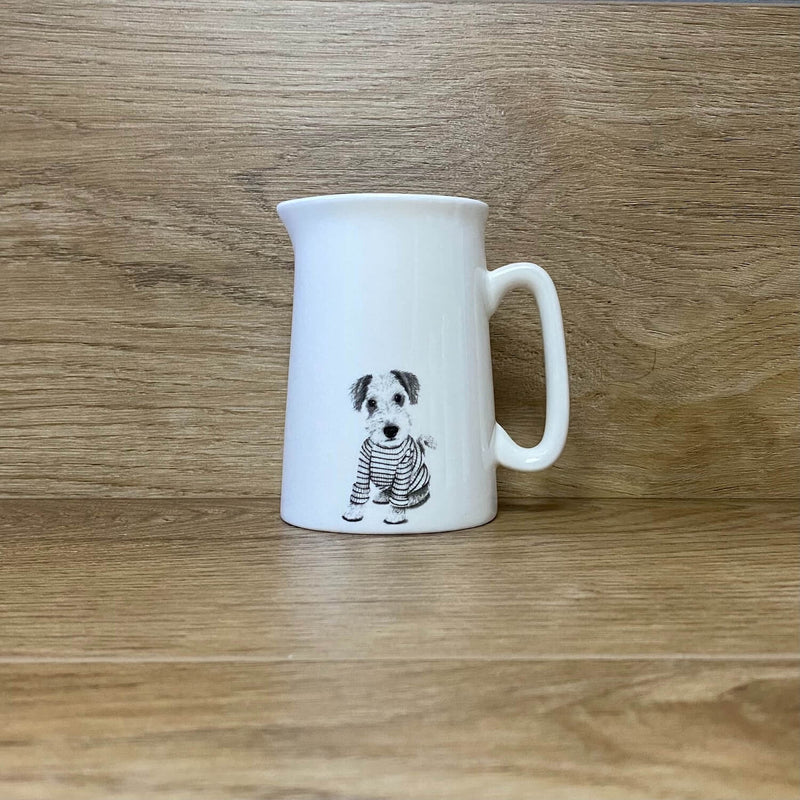 Katherine Sheard Fine China 1/2 Pint Jug - Terry Terrier