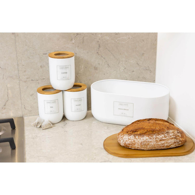 Typhoon Eden Carbon Steel Bread Storage Container - White