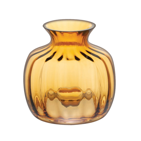 Dartington Handmade Cushion Small Vase - Amber