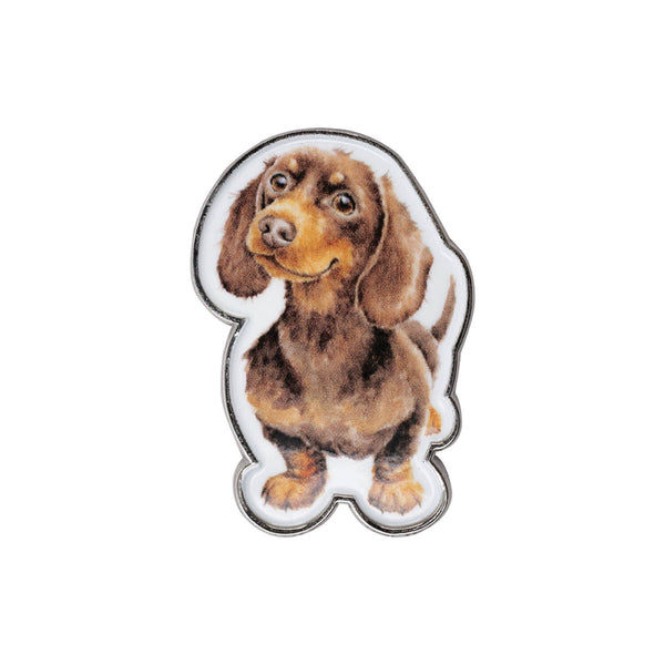 Wrendale Designs by Hannah Dale Pin Badge - Little Sausage - Dog