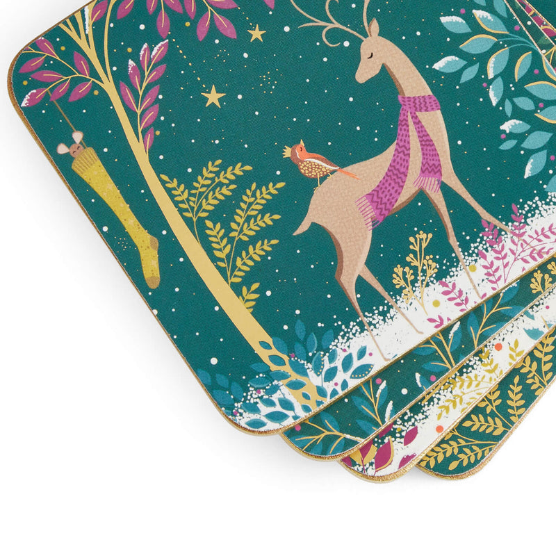 Sara Miller London Woodland Tales Coasters - Set Of 4