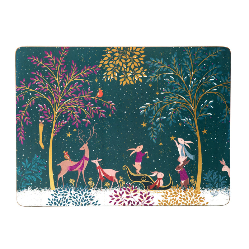 Sara Miller London Woodland Tales Large Placemats - Set Of 4