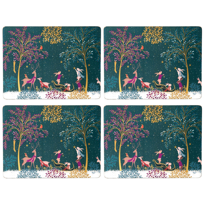 Sara Miller London Woodland Tales Large Placemats - Set Of 4