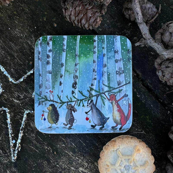 Alex Clark Christmas Coaster - Festive Forest Friends