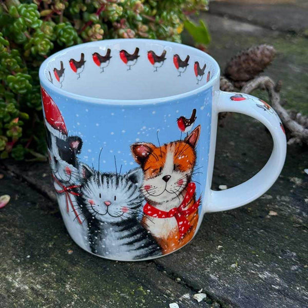 Alex Clark Christmas 400ml China Mug - Festive Cats