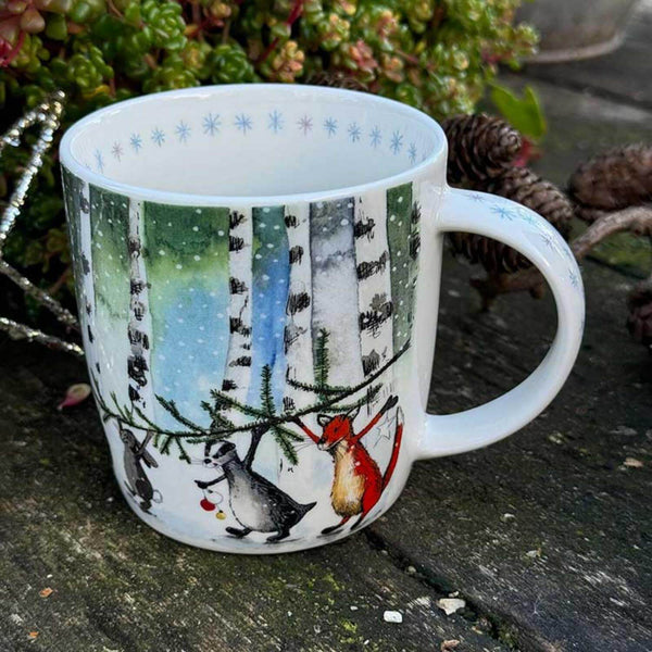 Alex Clark Christmas 400ml China Mug - Festive Forest Friends