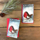 Alex Clark Christmas Pack of 5 Thank You Notelets - Robin