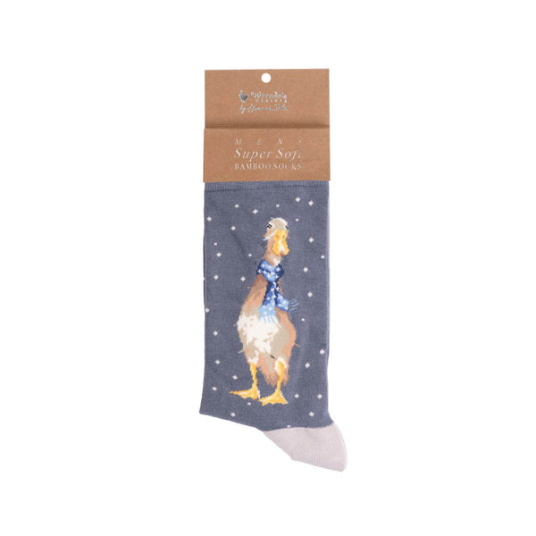 Wrendale Designs by Hannah Dale Mens Christmas Bamboo Socks - Christmas Scarves - Duck