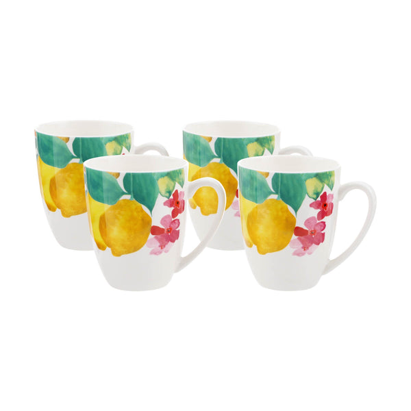 Maxwell & Williams Capri Set of 4 Porcelain Coupe Mugs - 420ml