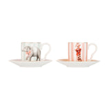 Yvonne Ellen 2-Piece Fine China Espresso Cup & Saucer - Animal