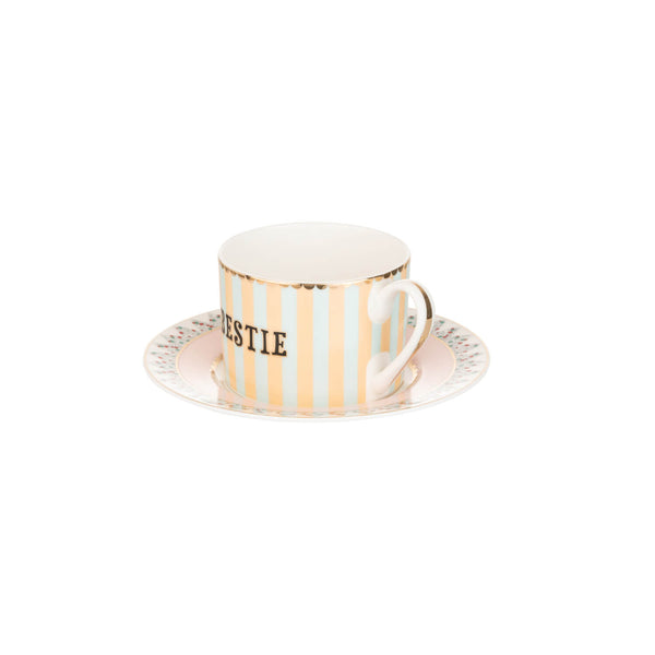 Yvonne Ellen Fine China Teacup & Saucer - Bestie