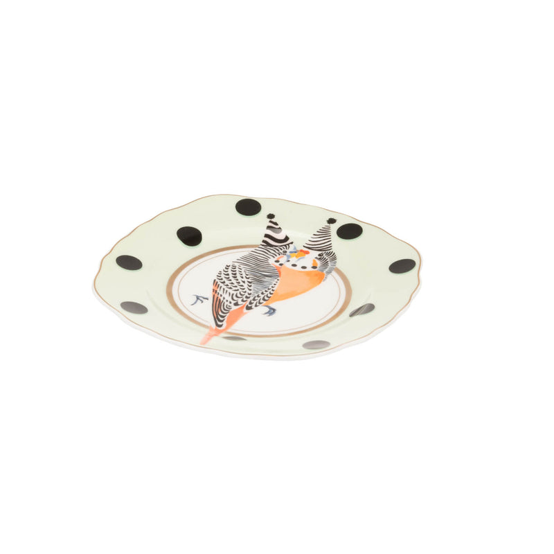 Yvonne Ellen Fine China Tea Plate - Budgie