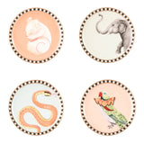 Yvonne Ellen Fine China 4-Piece Coaster Set - Animal