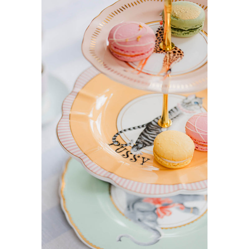 Yvonne Ellen 3 Tier Fine China Cake Stand - Animal