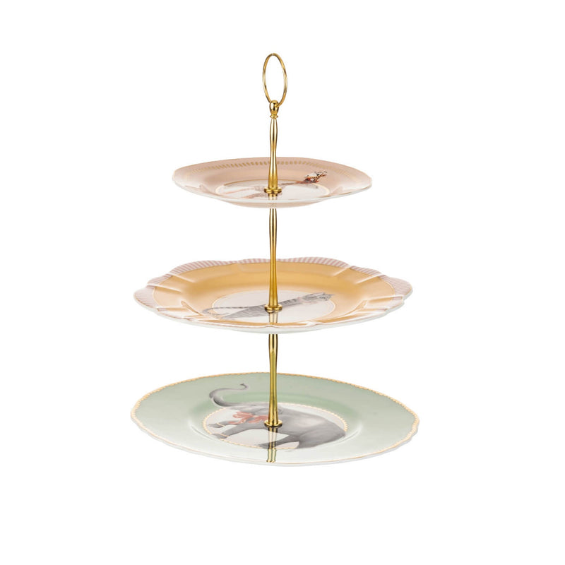 Yvonne Ellen 3 Tier Fine China Cake Stand - Animal