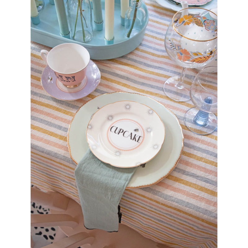 Yvonne Ellen 4-Piece Fine China Tea Plate Set - Cheeky