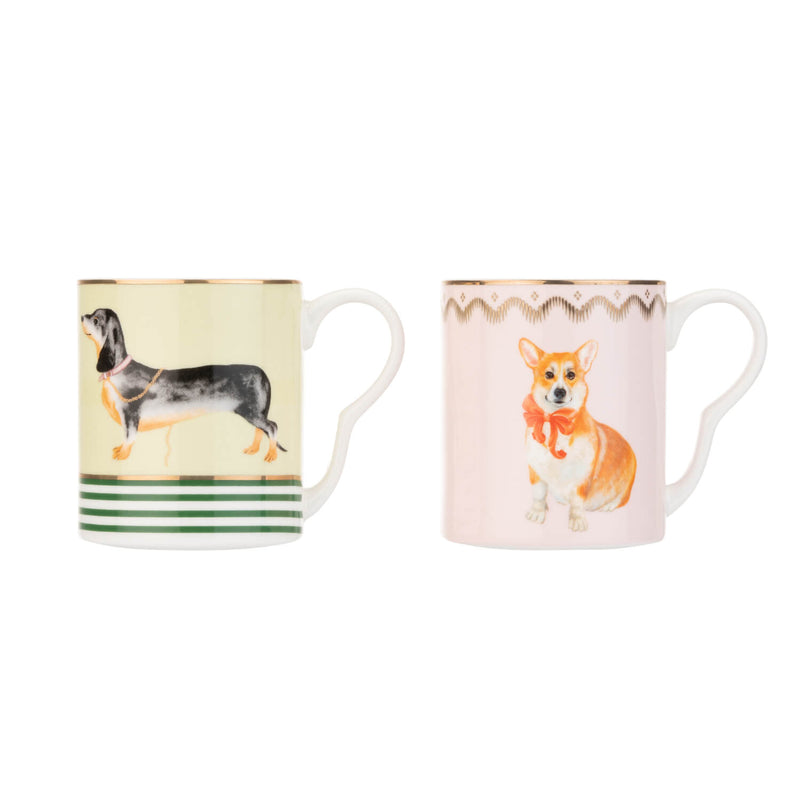 Yvonne Ellen Bone China Teapot & 2-Piece Mug Set - Doggie