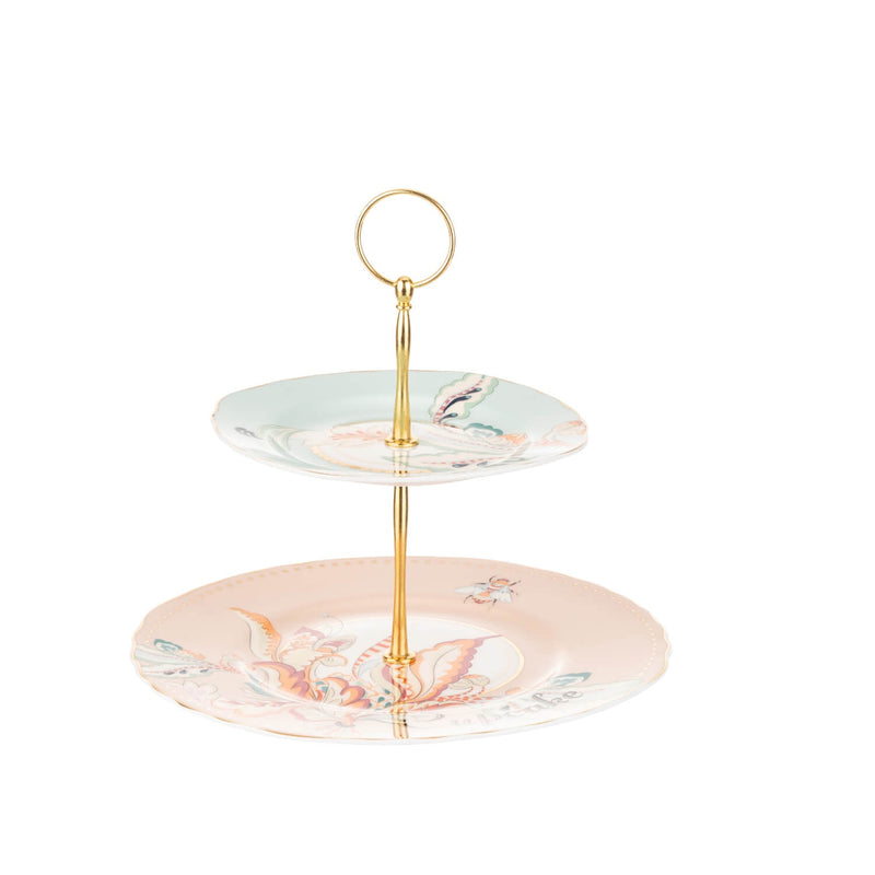 Yvonne Ellen 2-Tier Fine China Cake Stand - Floral