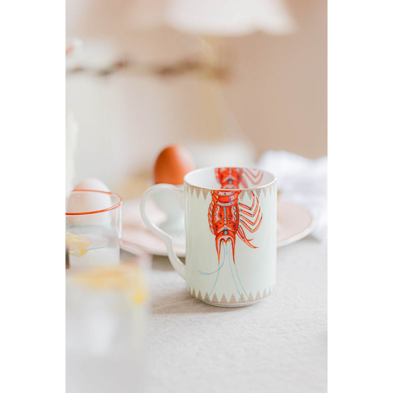 Yvonne Ellen Bone China Medium Mug - Lobster