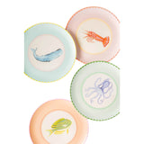 Yvonne Ellen Set Of 4 Melamine Dinner Plates - Under The Sea