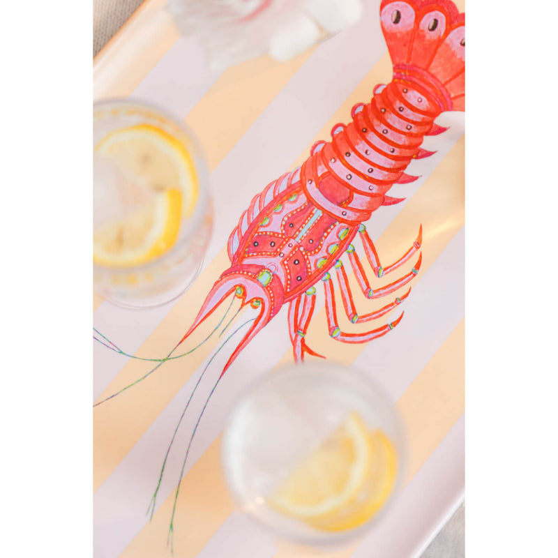 Yvonne Ellen Large Melamine Picnic Tray - Lobster