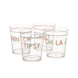 Yvonne Ellen Set Of 4 Plastic Picnic Tumblers - Slogan