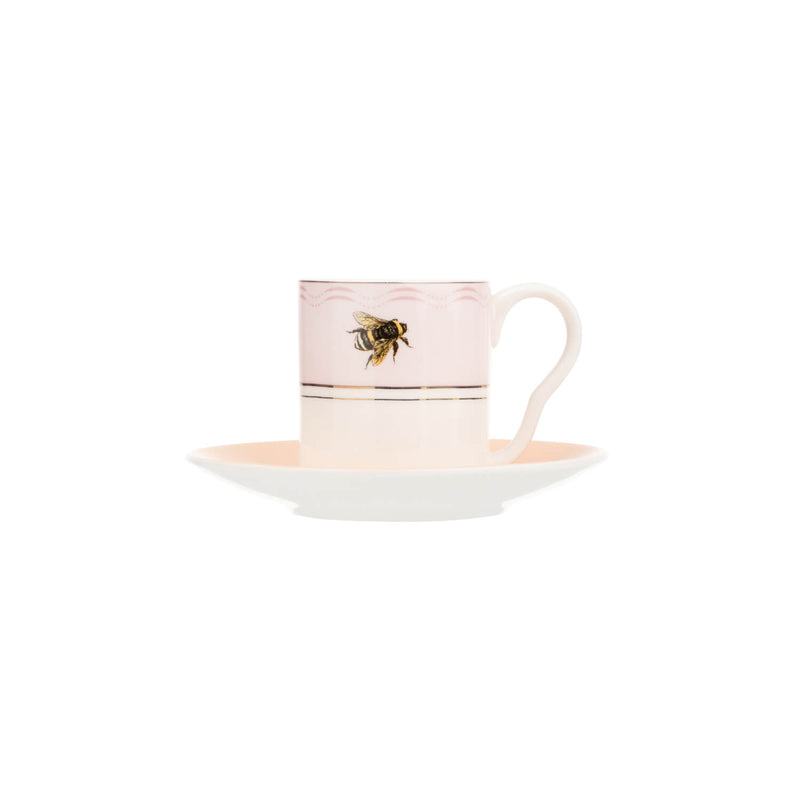 Yvonne Ellen 2-Piece Fine China Espresso Cup & Saucer - Slogan