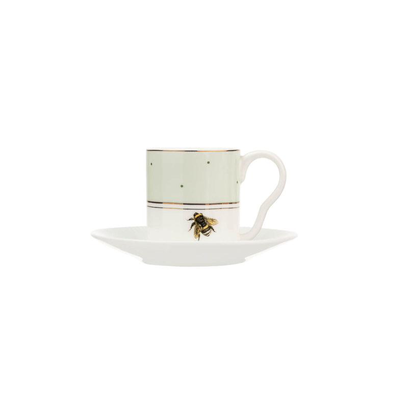 Yvonne Ellen 2-Piece Fine China Espresso Cup & Saucer - Slogan