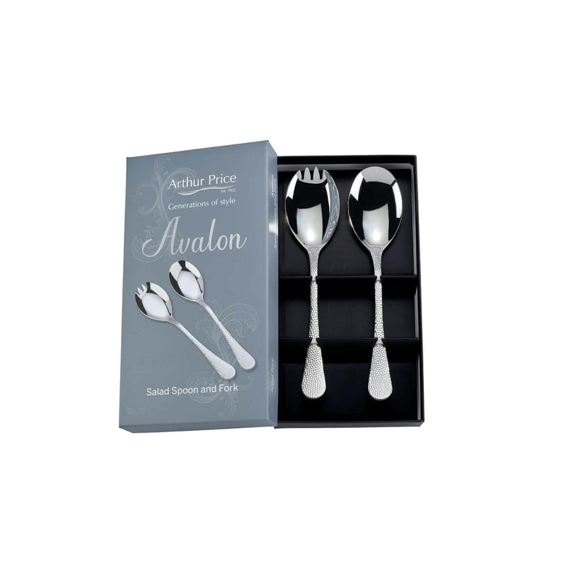 Arthur Price Avalon Stainless Steel Fork & Spoon Salad Serving Set