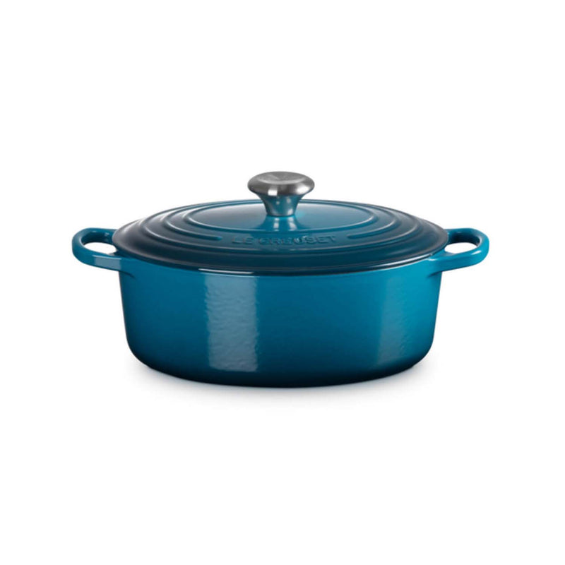 Le Creuset Signature Cast Iron 27cm Oval Casserole - Deep Teal