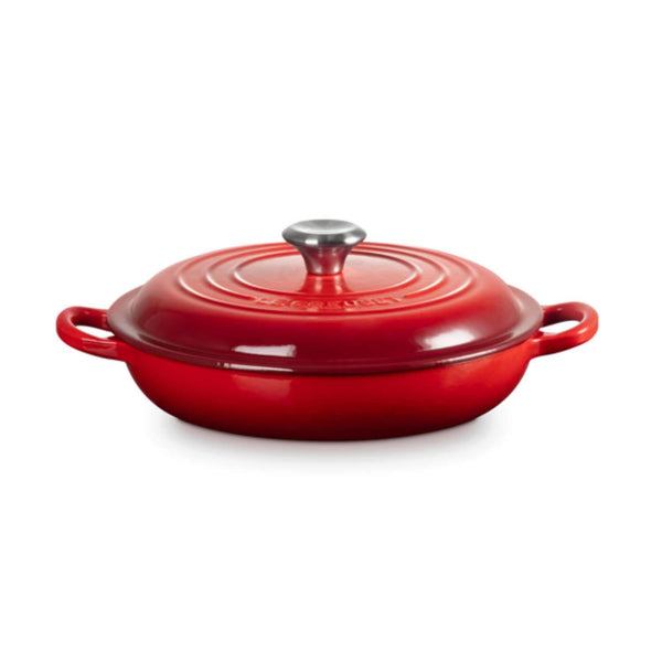 Le Creuset Signature Cast Iron 30cm Shallow Casserole - Cerise