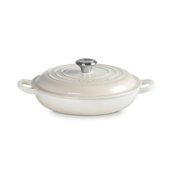 Le Creuset Signature Cast Iron 26cm Shallow Casserole - Meringue