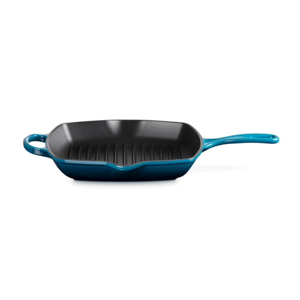 Le Creuset Signature Cast Iron 26cm Square Grillit - Deep Teal