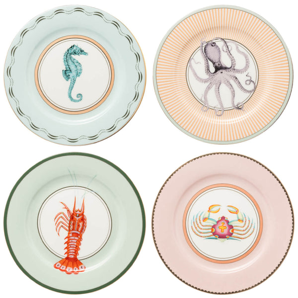 Yvonne Ellen 4-Piece Fine China Side Plates - Under The Sea