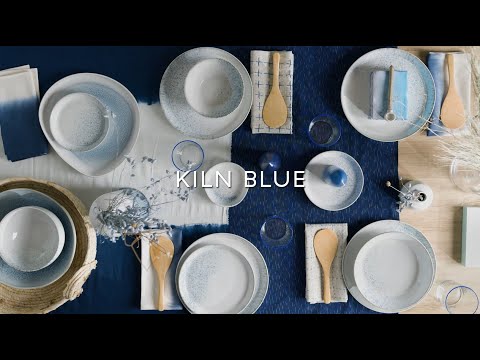 Denby Kiln 12 Piece Dinnerware Set - Blue