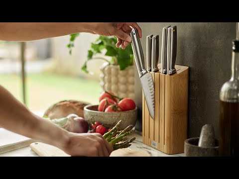 Joseph Joseph Elevate Steel 5-Piece Knife Set with Bamboo Block