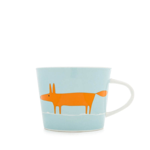 Scion Living Mr Fox Mini 250ml Porcelain Mug - Duck Egg & Orange