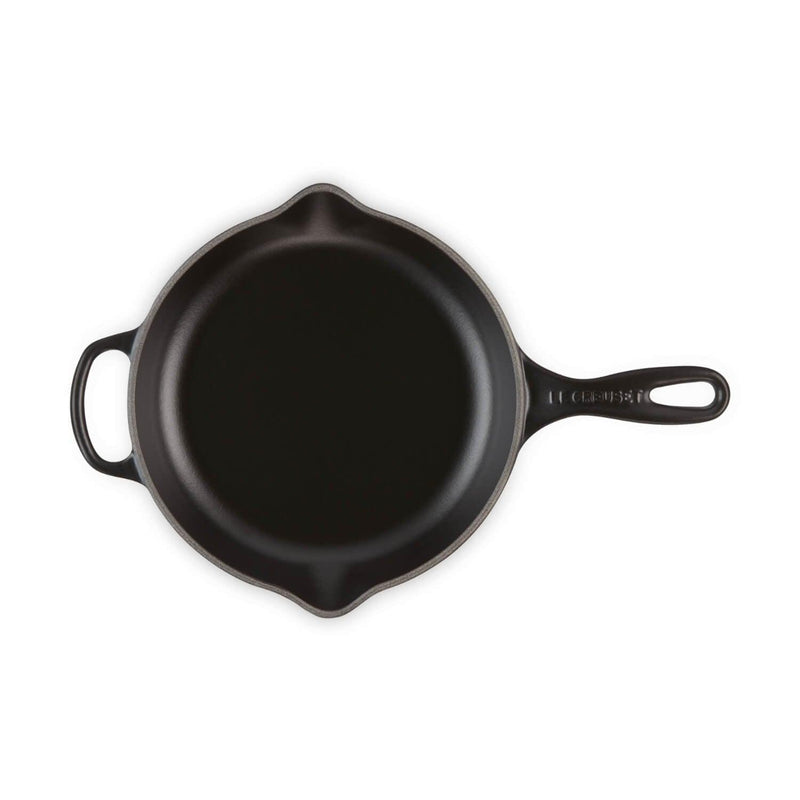 Le Creuset Signature Cast Iron 23cm Round Skillet - Satin Black - Potters Cookshop