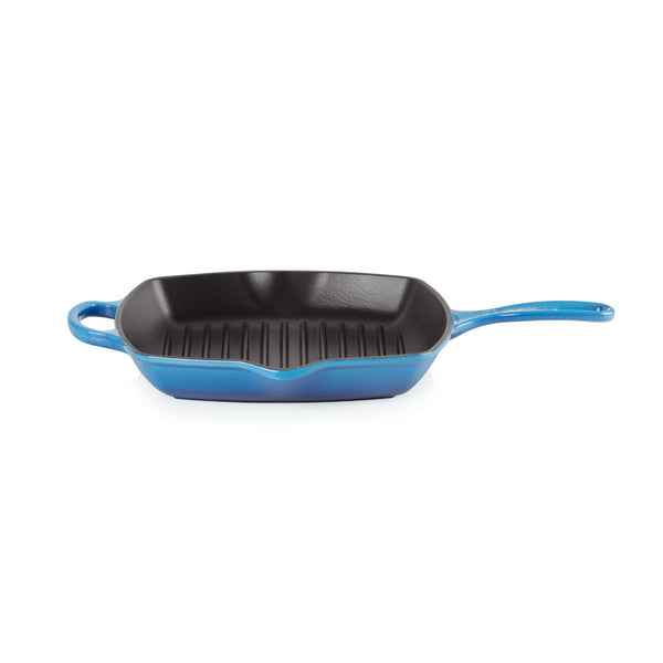 Le Creuset Signature Cast Iron 26cm Square Grillit - Azure